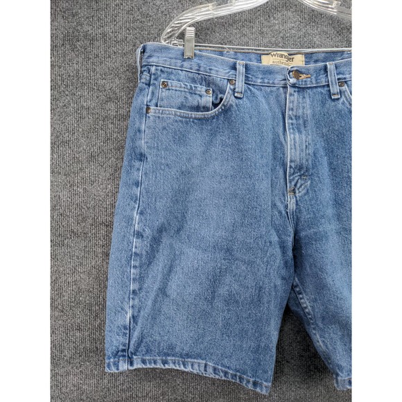 Mens Wrangler Authentics Jean Shorts Size 38 Blue Denim ZM2S0SW 18.5W 9 Inseam - Picture 3 of 11